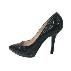 Nine West Love Black Pointed Toe Stiletto Heels Fury Sequins Pump Shoes Size 8.5